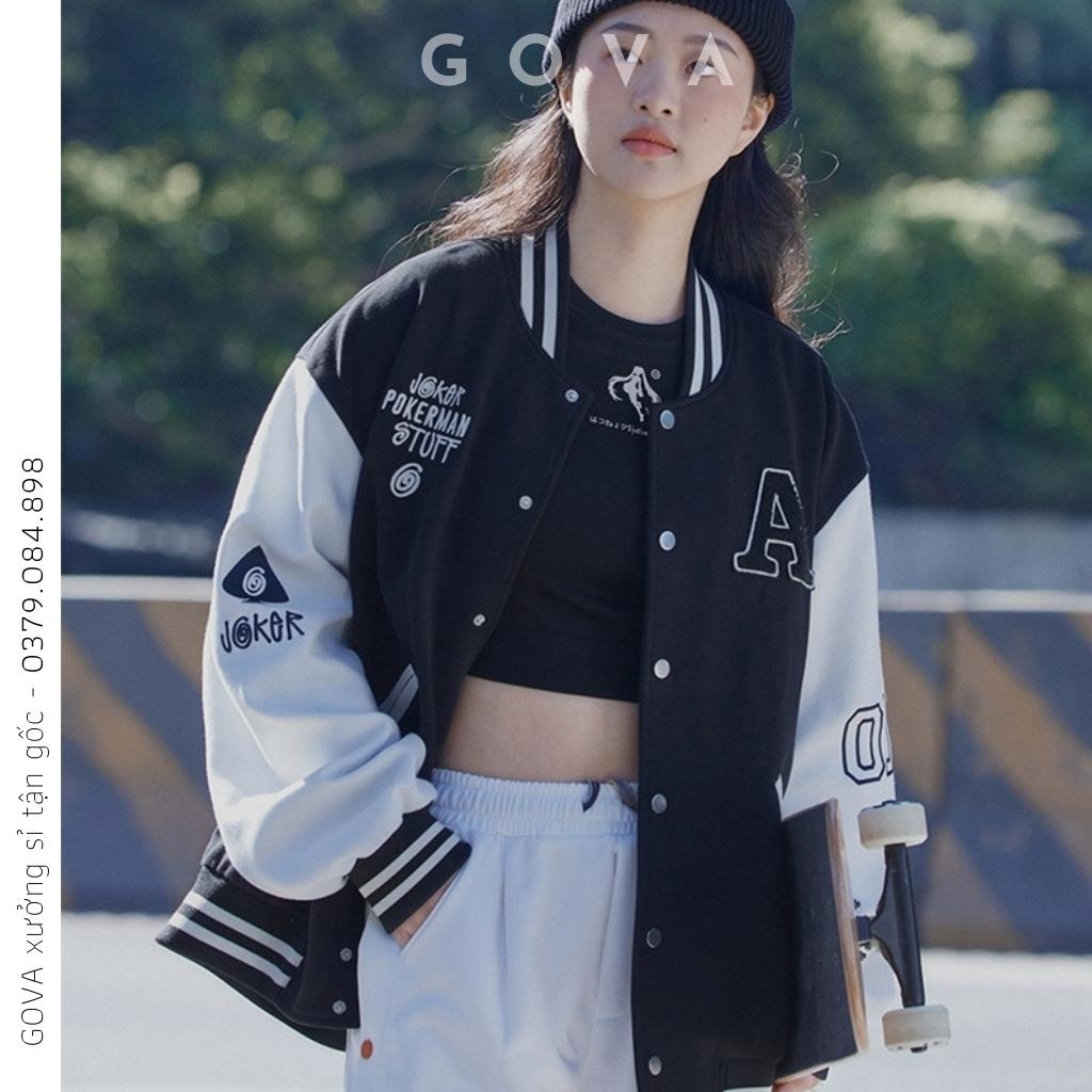 Áo Khoác Dù CHỮ A.STUFF 2 Lớp Form Rộng Nam Nữ Unisex, Áo Gió Bomber Chống Nắng Ulzzang GOVA