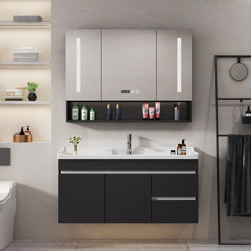 Căn hộ nhỏ hiện đại tối giản kết hợp tủ phòng tắm chậu rửa | BigBuy360 - bigbuy360.vn