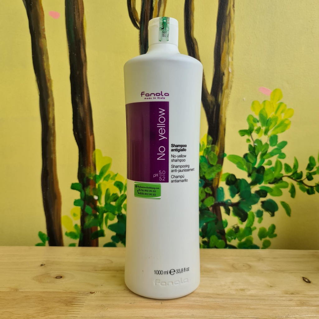 Dầu Gội Khử Vàng Fanola No Yellow 1000ml. Dầu Gội Tím Elgon.Hàng Chính Hãng NAMI
