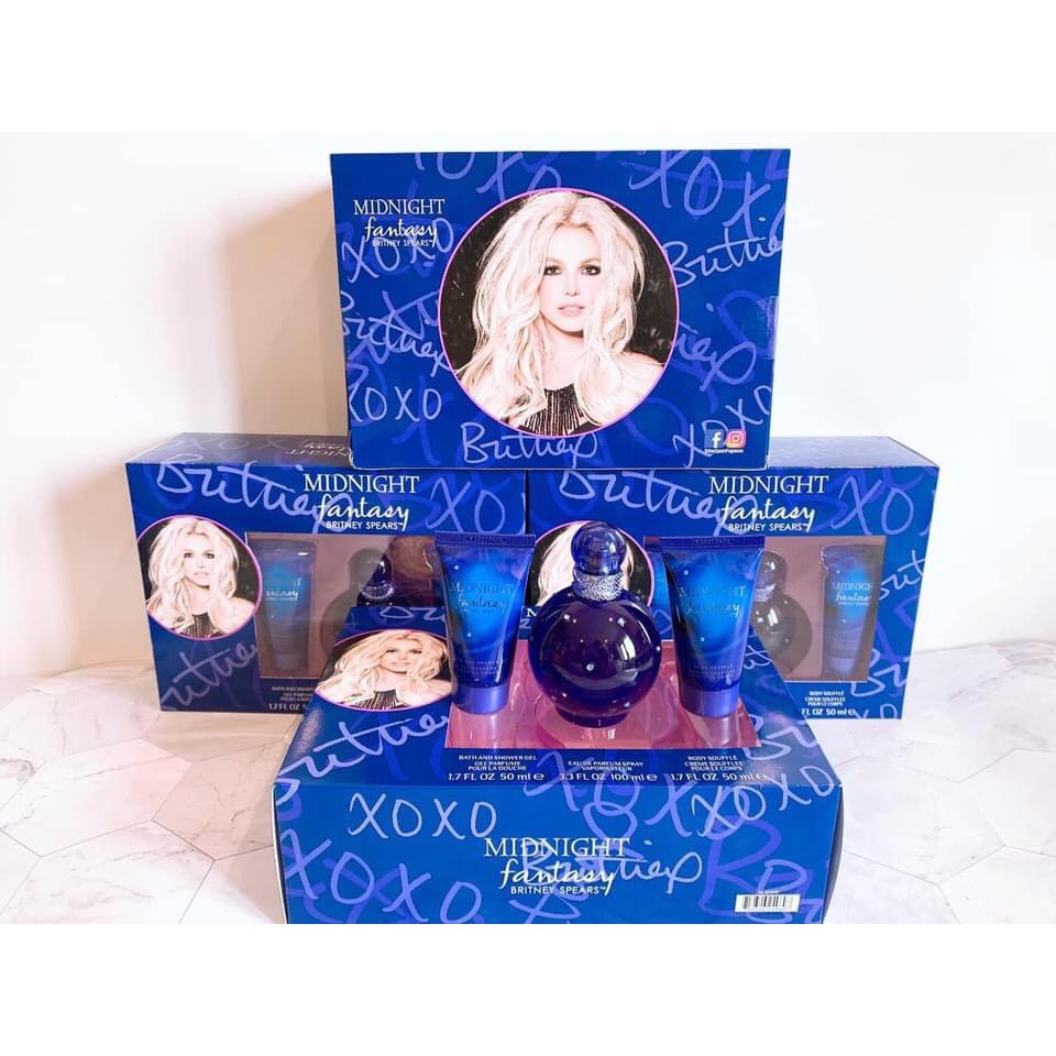 Set nước hoa Britney Spears Midnight Fantasy 3 món | Thế Giới Skin Care