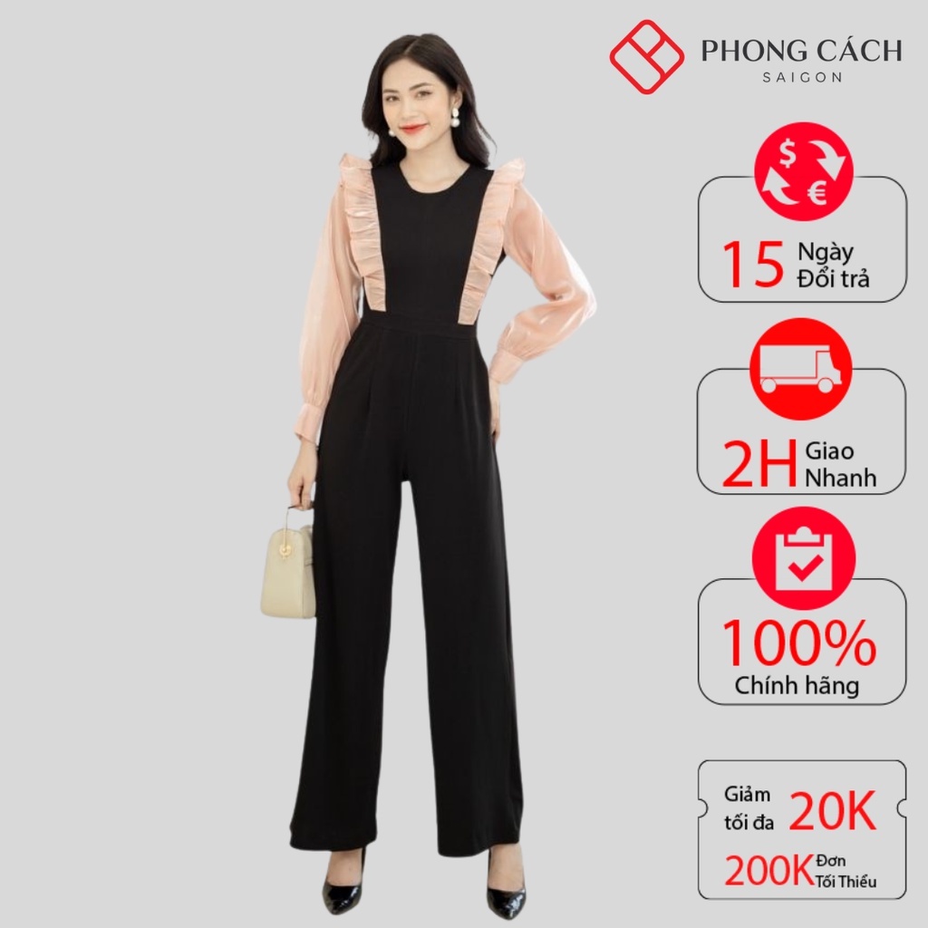 Jumpsuit thiết tay dài sang trọng - Phong Cách SAIGON