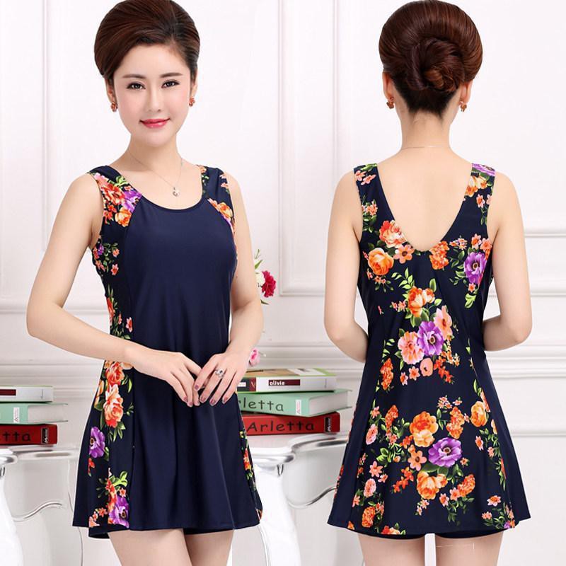 Đồ Bơi Một Mảnh In Họa Tiết Thời Trang Cho Phụ Nữ Trung Niên