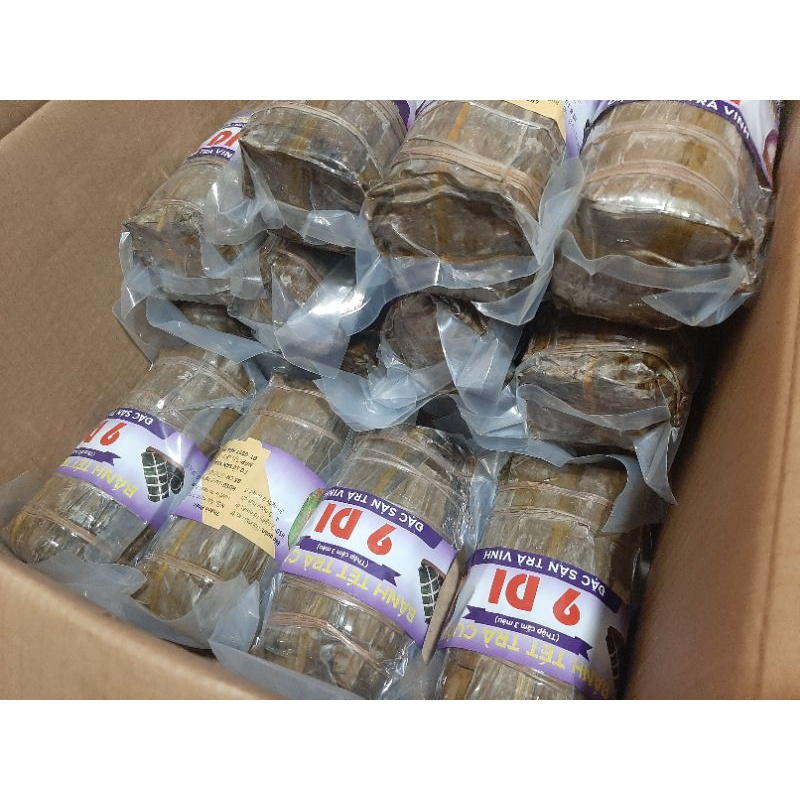 BÁNH TÉT TRÀ CUÔN, ĐẶC SẢN TRÀ VINH XANH,BA MÀU(1.1KG-1.2KG)1ĐÒN(ĐẶC BIỆT)