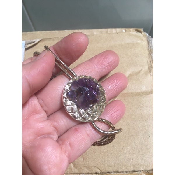 Dây chuyền rút phối đá TA tím thô si tuyển Nhật