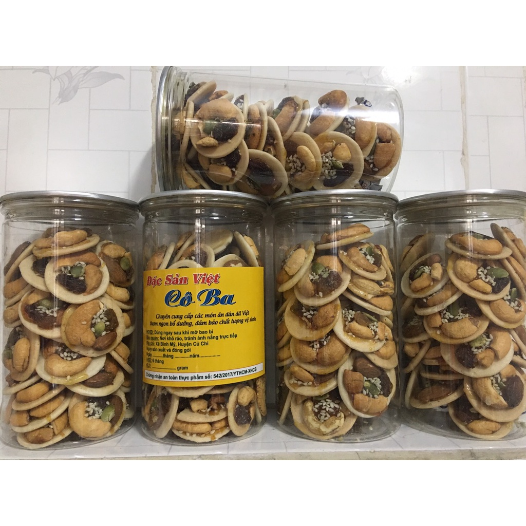 [350gram] Bánh Đồng Tiền Mix 4 hạt thơm ngon, đầy dinh dưỡng - đồ ăn vặt