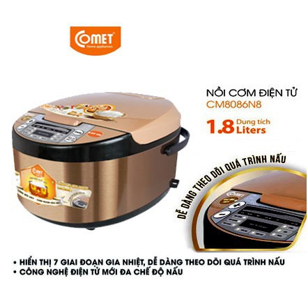 Nồi Cơm Điện Tử Công Nghệ Mới Nấu Ngon Cơm - Đa Chức Năng Chính Hãng Comet