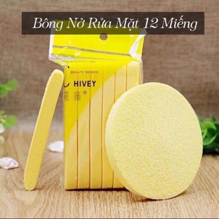 Gói 12 miếng bọt biển rửa mặt làm sạch sâu