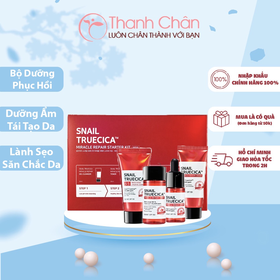 Bộ Kit Dưỡng Da Some By Mi Snail Truecica Miracle Repair Starter Kit (4 món)