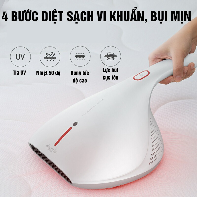 Máy hút bụi giường nêm chăn đêm CM800 hút bụi mịn diệt khuẩn tia UV-C bộ lọc HEPA