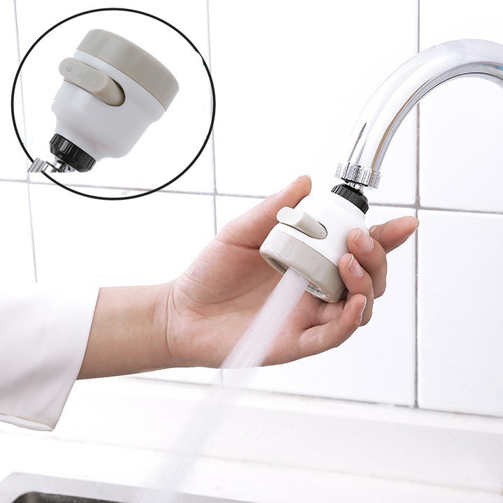 Vòi rửa chén tăng áp 3 chế độ - Đầu vòi tăng áp xoay 360 sử dụng 3 chế độ nước