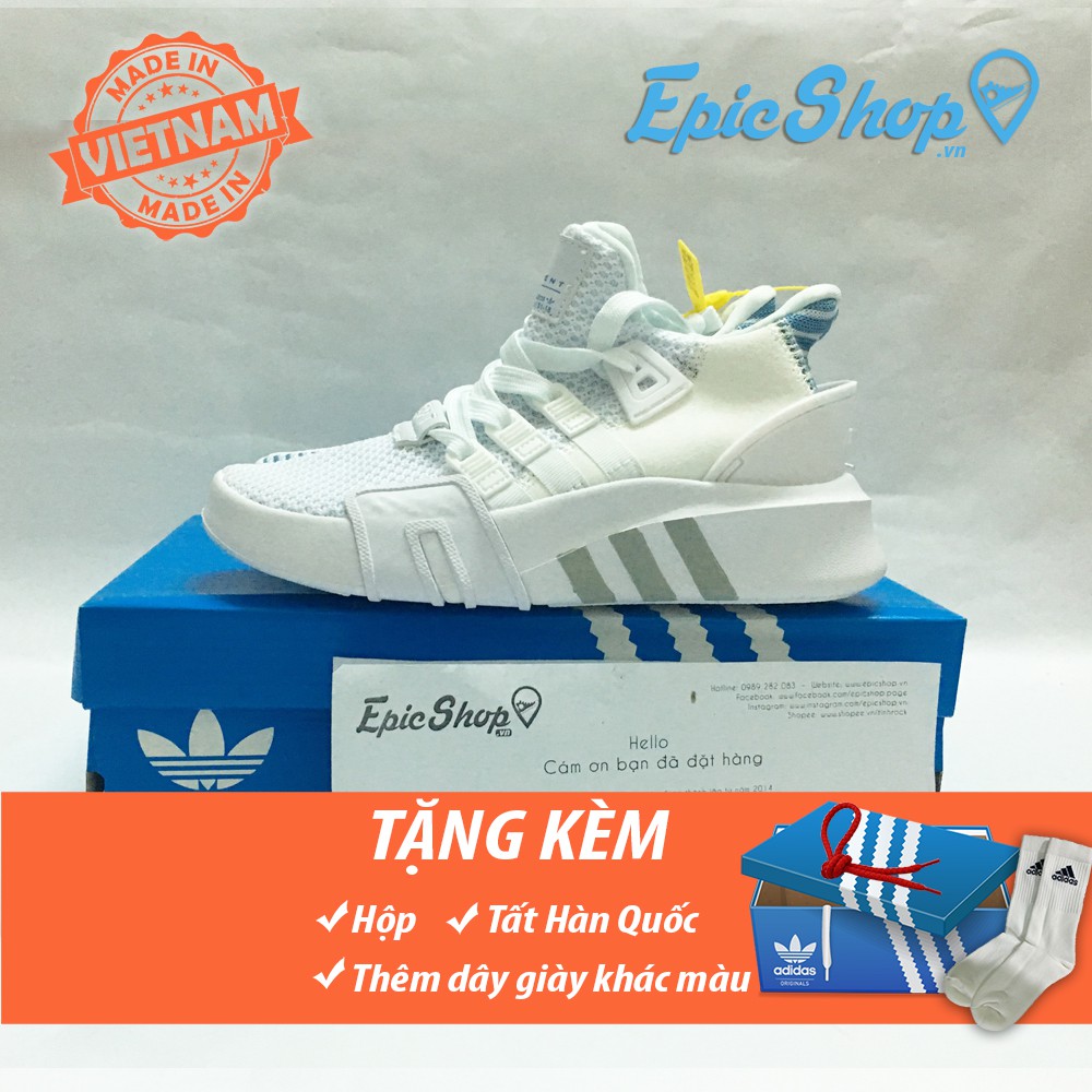 Giày EQT BASK ADV 2018 trắng xanh (loại chất lượng cao)