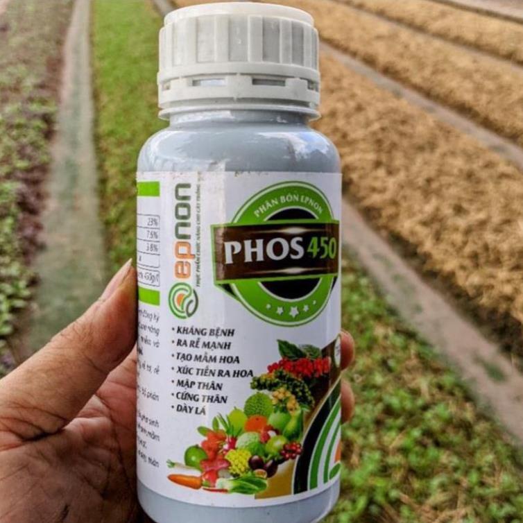 Chế phẩm Phos 450 - agri-fos. (Chai 320ml) Trị các bệnh do nấm, vi khuẩn và phục hồi hệ rễ cây