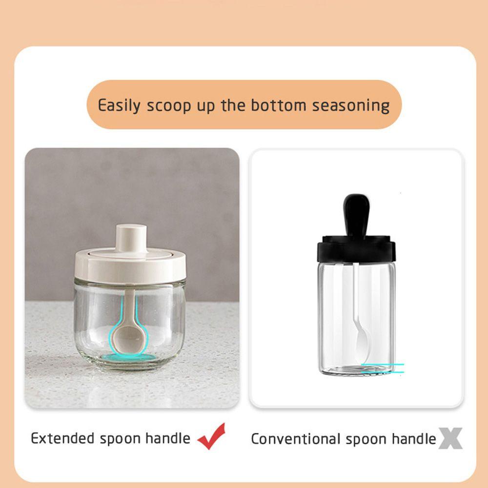 Hũ Đựng Gia Vị Trong Suốt Kèm Muỗng Tiện Dụng Cho Nhà Bếp