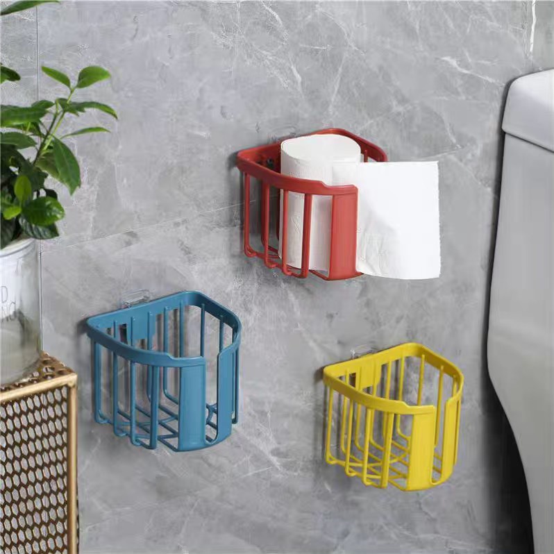 Giỏ đựng giấy vệ sinh dán tường Việt Nhật 3380 - Giỏ treo tường đựng khăn giấy, đồ dùng phòng tắm, nhà bếp 88312