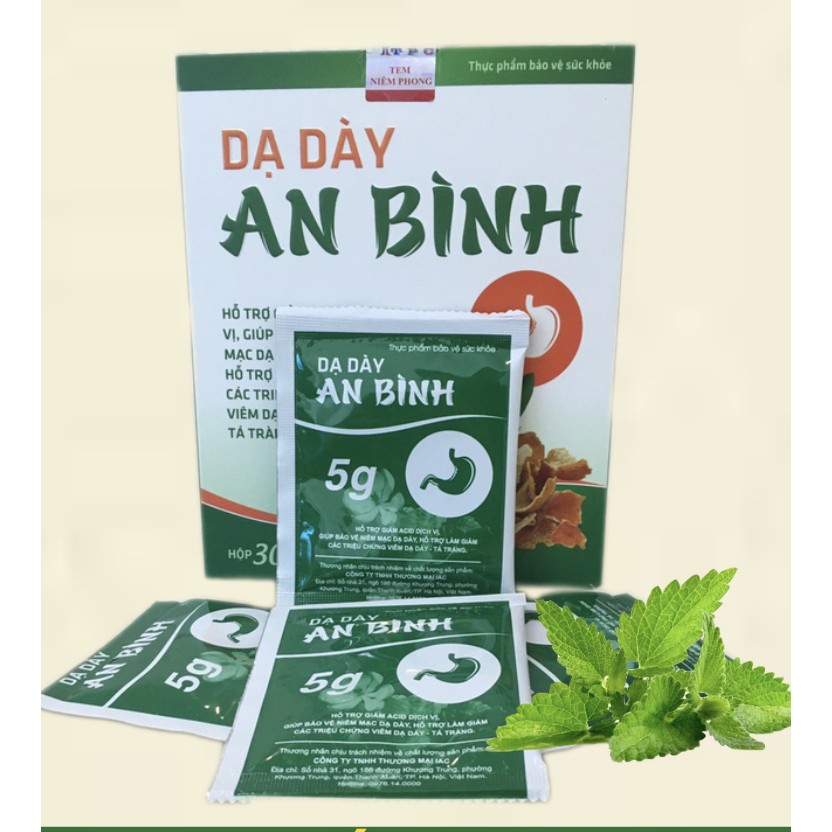 DẠ DÀY AN BÌNH - Hỗ trợ điều trị bệnh dạ dày- Trào ngược - Hộp 30 gói |  Shopee Việt Nam