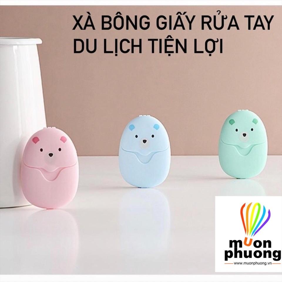 Xà bông giấy rửa tay mini bỏ túi hộp dễ thương 50 miếng tiện dụng phù hợp sử dụng hàng ngày - MUÔN PHƯƠNG SHOP