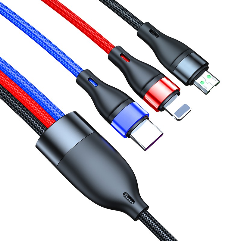 Dây Cáp Sạc Dữ Liệu Micro Usb Loại C 3 Trong 1 Cho ip