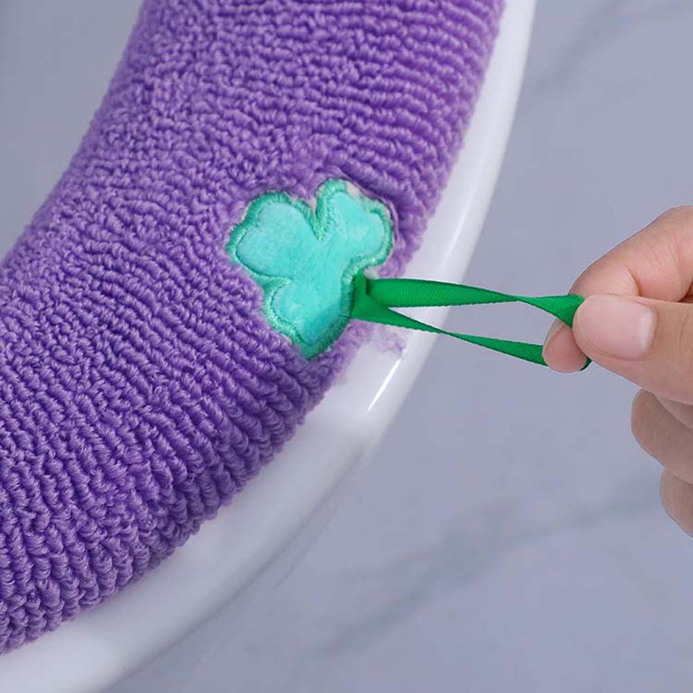 Tấm lót bồn cầu bằng vải bông mềm mại ấm áp nhiều màu tùy chọn cao cấp