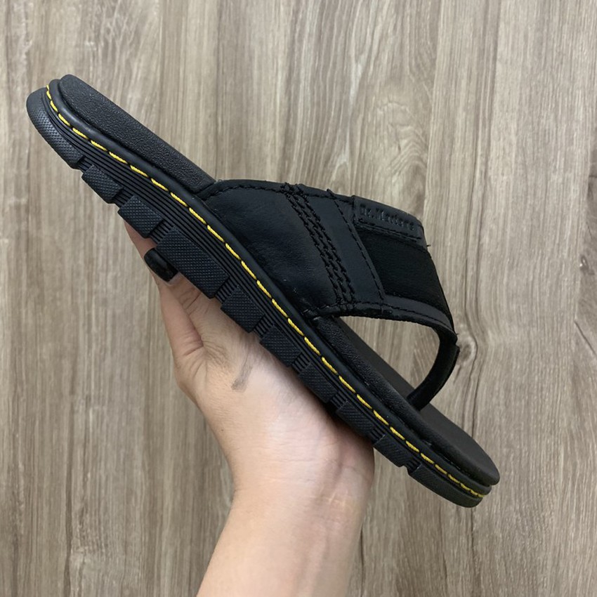 Dép Nam Đế Cao Doctor Dr Martens Chính Hãng ThaiLand, Dép Da Bò Nam Quai Kẹp FullBox Dr7