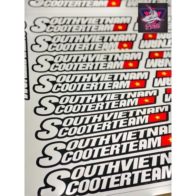 Tem Chữ Southvietnam 25Cm Chống Nước Trang Trí Xe Máy