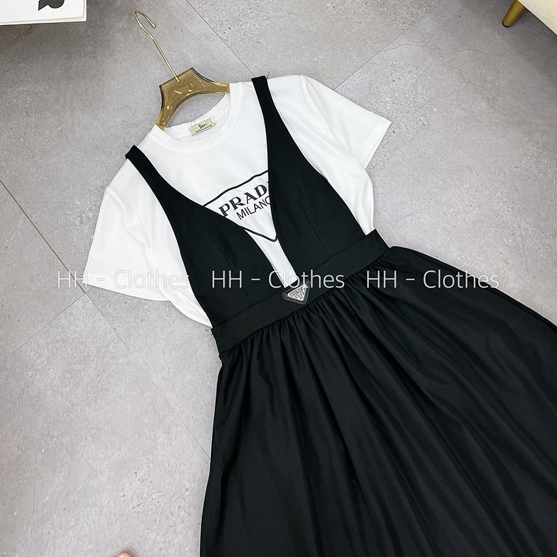 Set Yếm Kèm Áo Phông Dáng Xòe Hàng Quảng Châu SB3007-Violet