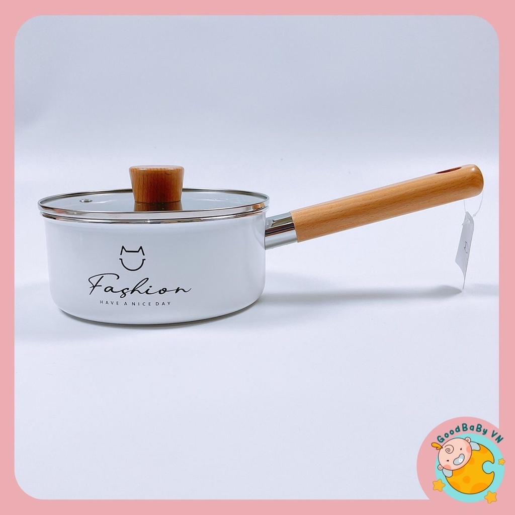 Bộ nồi chảo ăn dặm ,nấu cháo,quấy bột kèm xửng hấp cho bé FASHION chống dính cao cấp Goodbabyvn