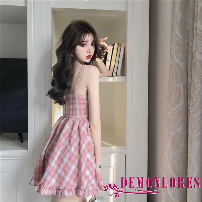 Đầm không tay Họa Tiết Caro Thời Trang Quyến Rũ