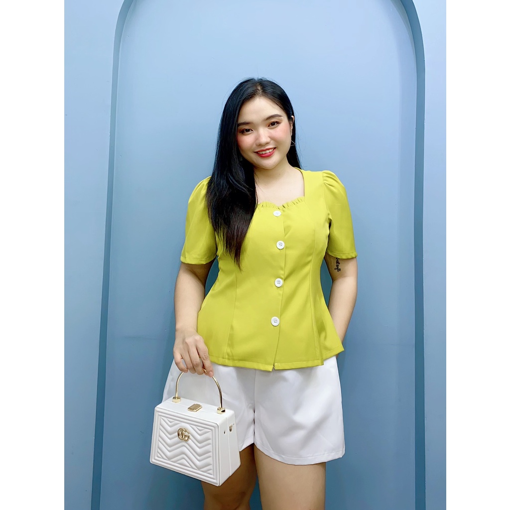 Áo BigSize Nút Xéo , Áo Kiểu Bigsize 4 Màu , Chất 100% Cotton Lạnh Thiết Kế Dành Cho Người Béo 50-90kg