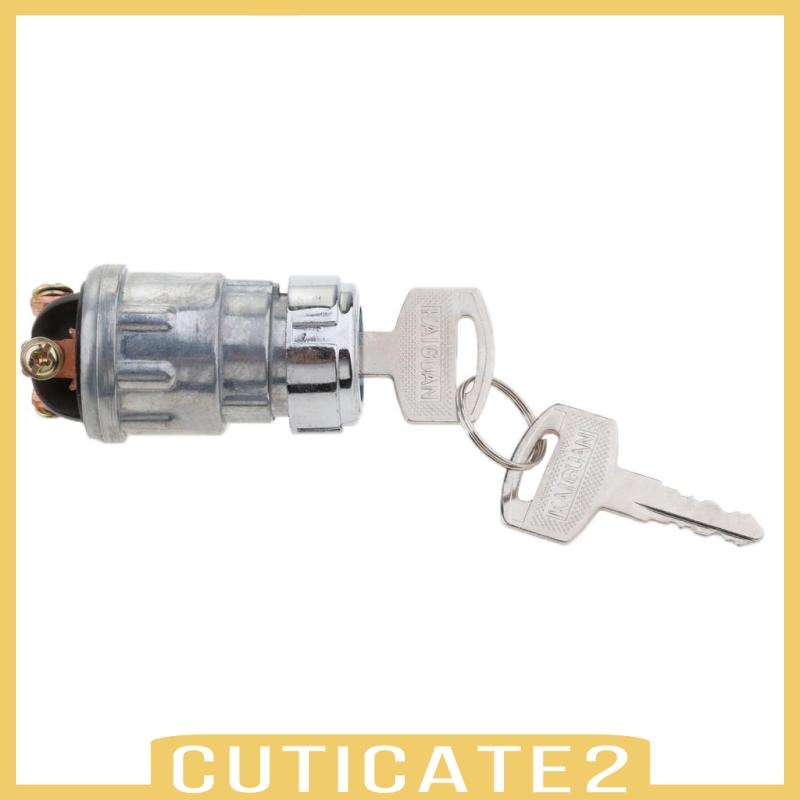 Bộ Ổ Khóa Xi Lanh Đánh Lửa 12V + 2 Chìa Khóa 3 Vị Trí Thông Dụng Cho Xe Hơi / Xe Tải