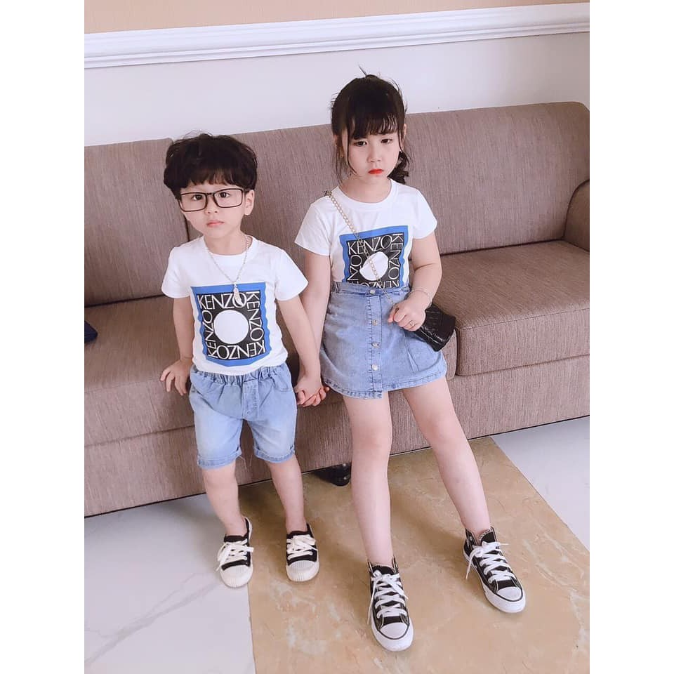 sét áo cotton quần bò bé trai