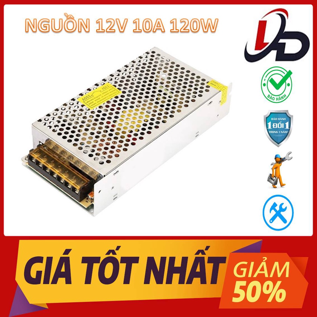 Bộ đổi nguồn S-120-12 Bộ Chuyển Đổi AC 110V/220V Sang DC Bộ Chuyển Đổi Nguồn 12V 10A 120W