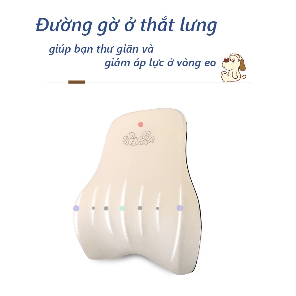 Bộ Gối Tựa Đầu, Tựa Lưng Chống Mỏi Cao Su Non Cao Cấp, Không Bị Sờn, Xẹp Lún Khi Sử Dụng Lâu