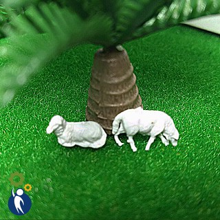 Bộ 2 con dê mô hình lớn, mô hình mini trang trí