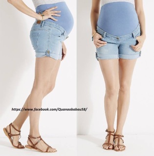 Quần short jeans bầu