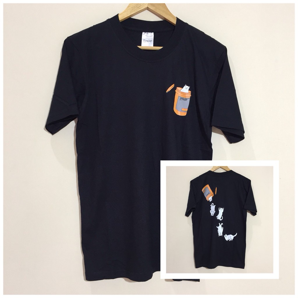 Áo Thun 100% cotton In Hoạ Tiết Ripndip Đơn Giản Trẻ Trung Cho Nam Giới