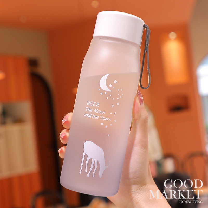 Bình Nước Nhựa Trong Suốt Màu Gradient 560ml Tiện Dụng Mang Theo Du Lịch