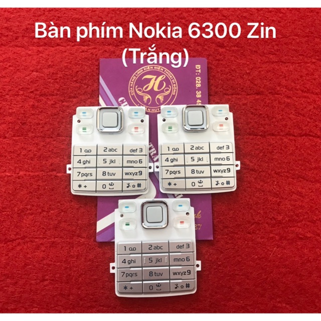 Bàn phím Nokia 6300 zin(trắng)