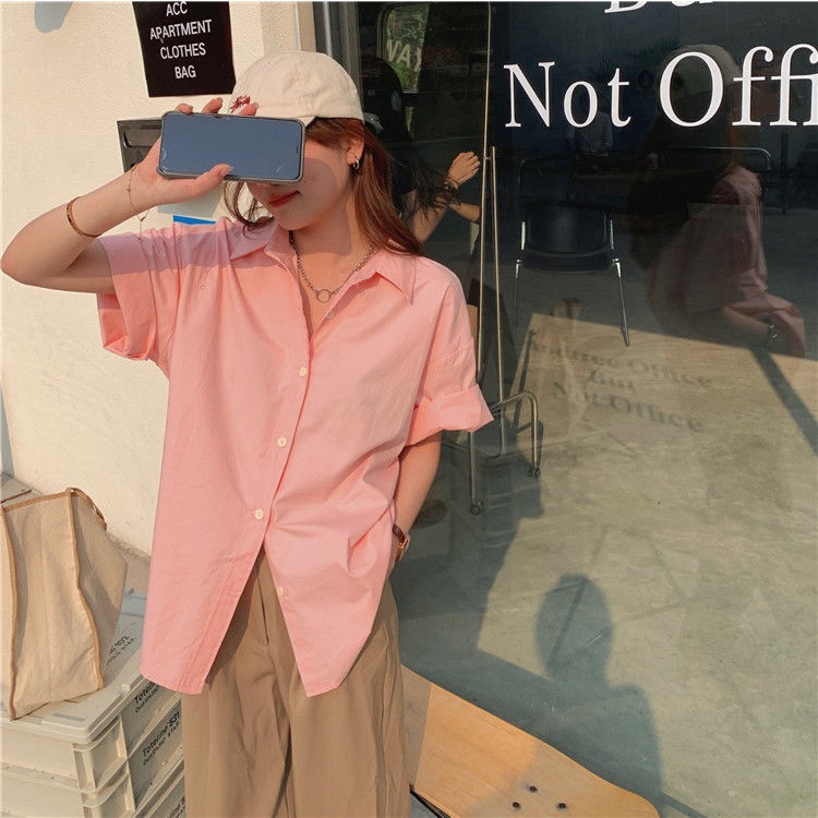 Áo Sơ Mi Ngắn Tay Thời Trang Mùa Hè Hàn Quốc