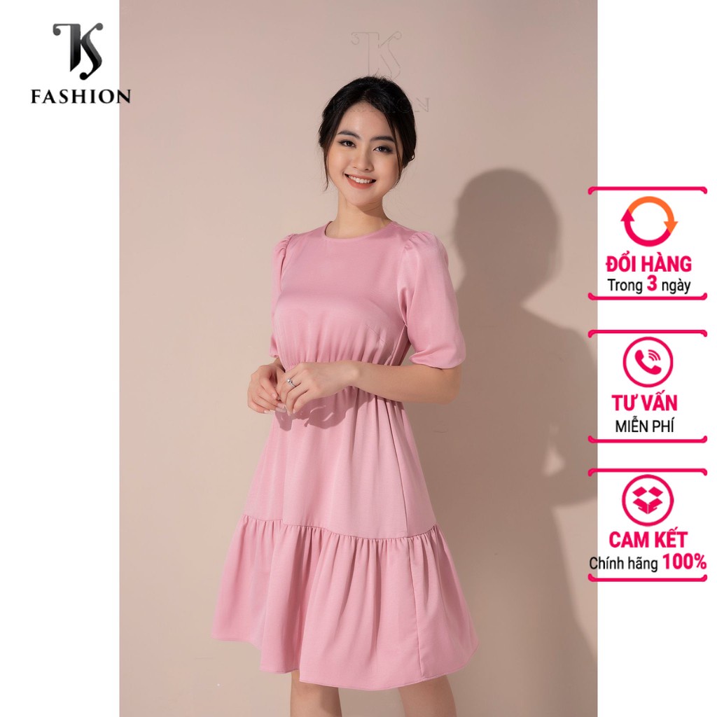Đầm nữ đuôi cá dáng xòe, chun eo tôn dáng, nhẹ nhàng, tiểu thư, thiết kế cao cấp TKFASHION DK855