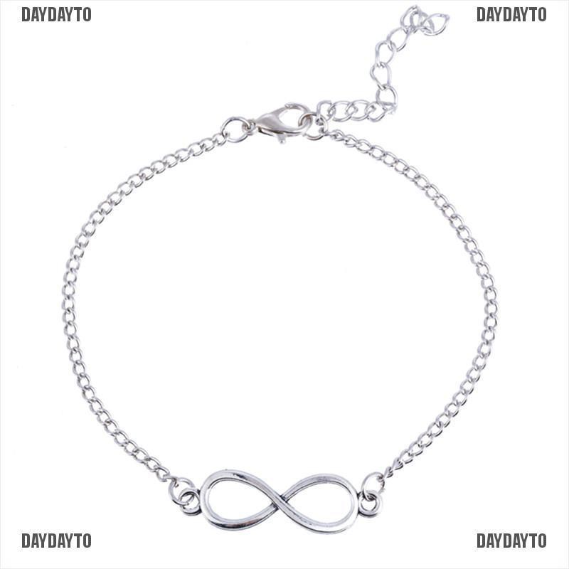 Vòng Tay May Mắn Mạ Bạc Hình Số 8 Cho Nam Và Nữ