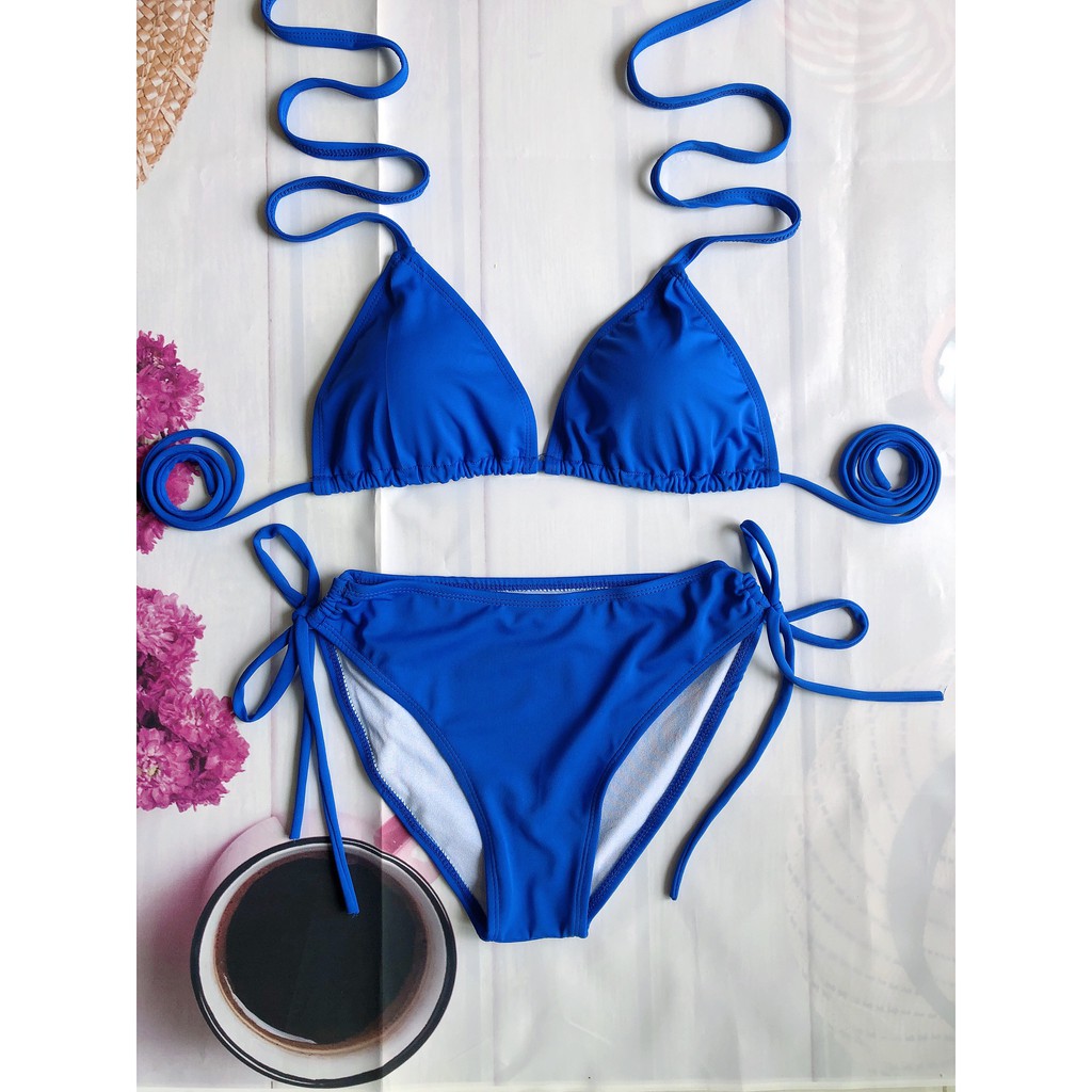 Bikini bộ bơi đi biển hai mảnh tam giác sexy (8 màu) EVA TGQDR