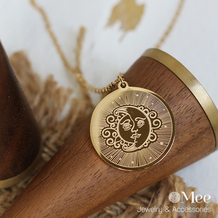 Vòng cổ nữ MEE sợi dài Moon &amp; Sun - N2538