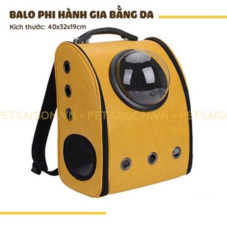 BALO PHI HÀNH GIA BẰNG DA CHO CHÓ MÈO