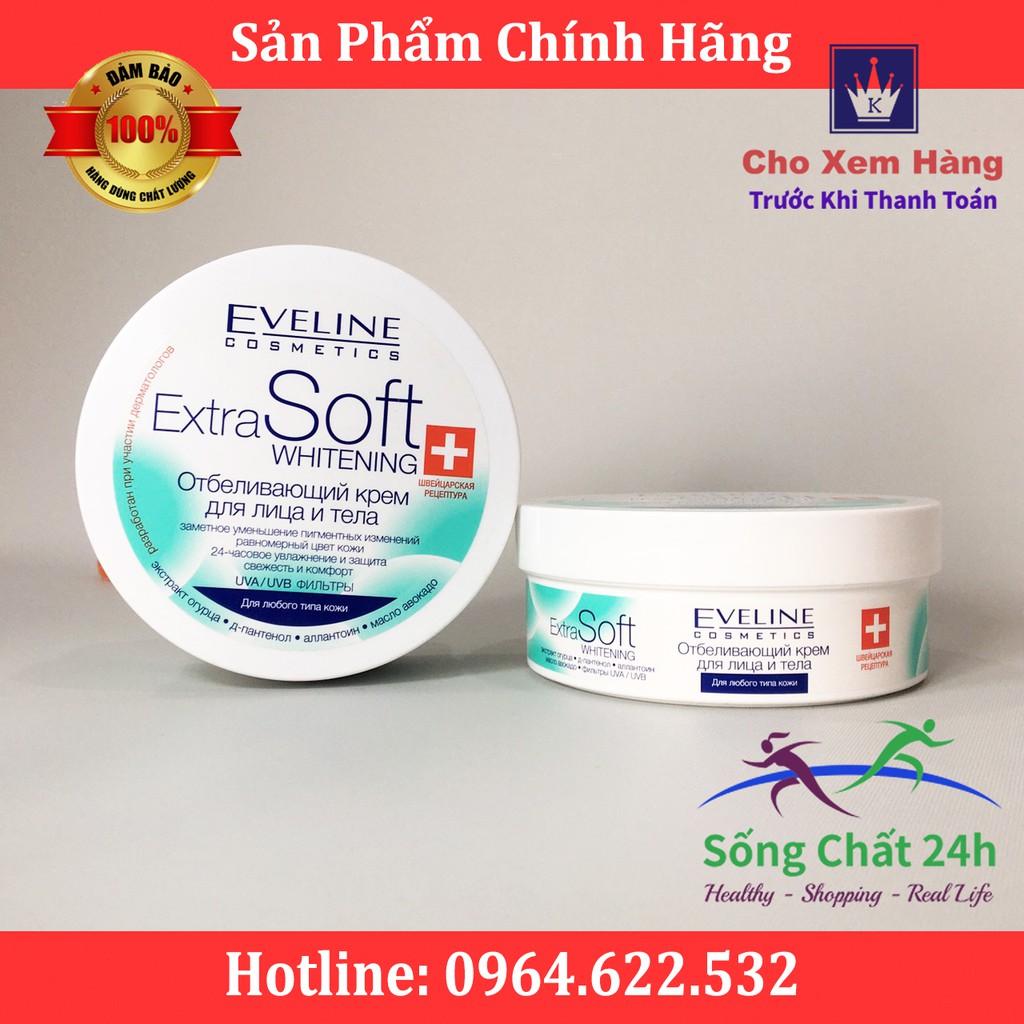 KEM DƯỠNG TRẮNG DA EVELINE EXTRA SOFT [MẶT & BODY]