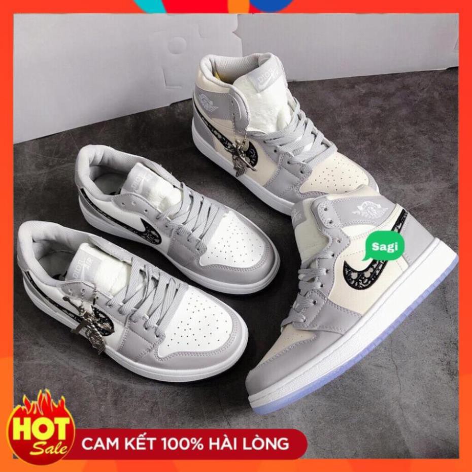 [Full Box Bill ]Giày jd dior cổ cao + cổ thấp nam nữ màu xám bản cao cấp | BigBuy360 - bigbuy360.vn