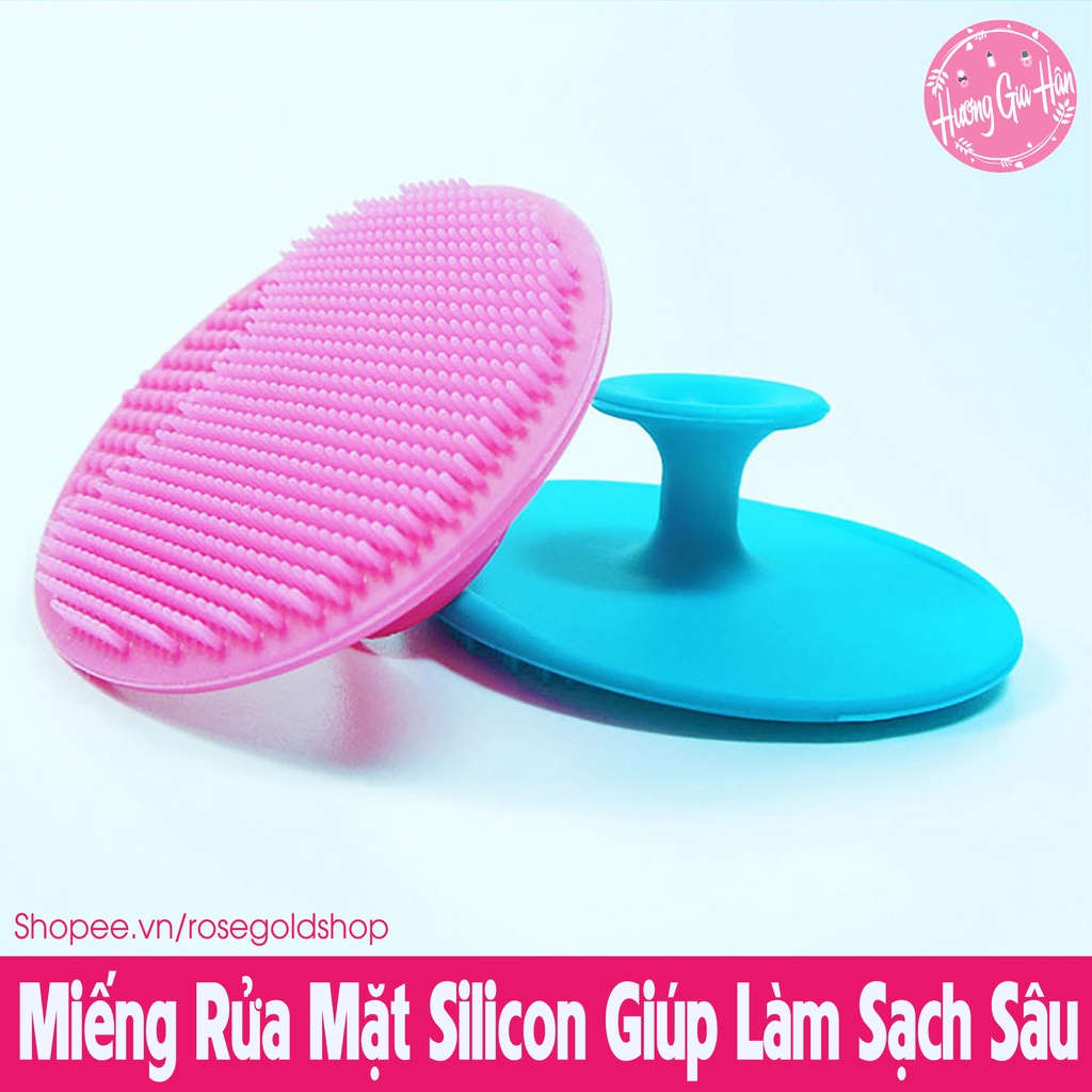 Miếng Rửa Mặt Silicon Hỗ Trợ Tẩy Tế Bào Chết, Ngăn Mụn Đầu Đen Chất Lượng Cao