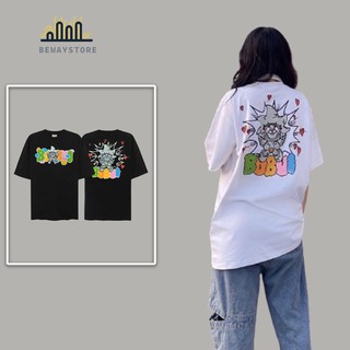 Áo thun BO.BUI Bebibo 2 màu đen trắng tay lỡ form rộng