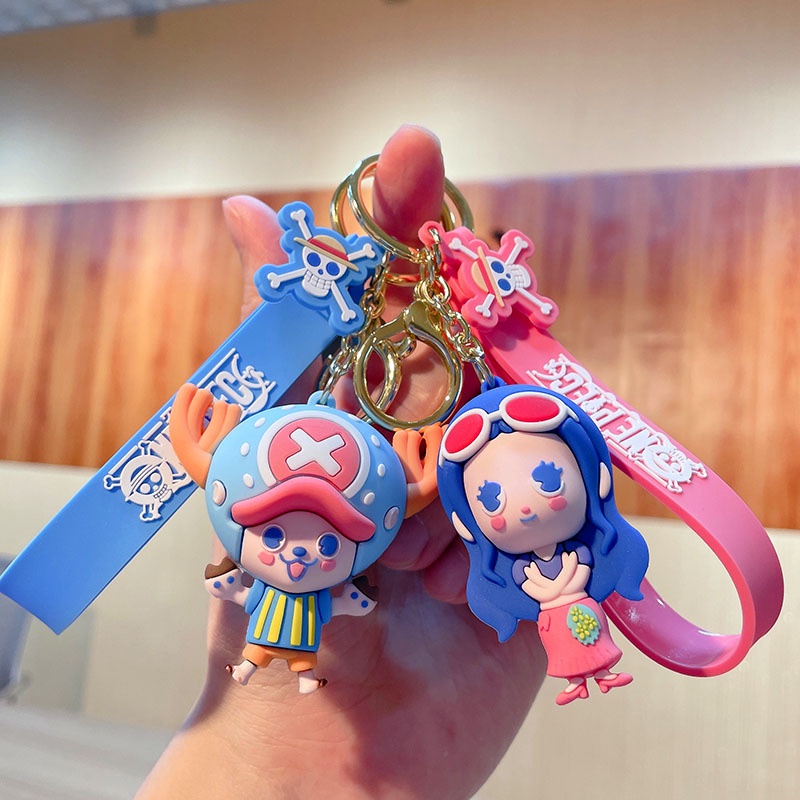 Móc Khóa PVC Hình Búp Bê Hoạt Hình one piece