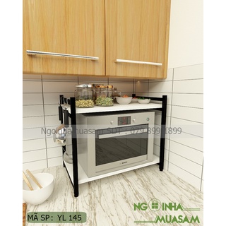 Kệ lò vi sóng, lò nướng khung sắt, gỗ mdf yl145 - 60x37x35 cm