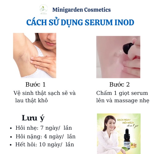 Serum hôi nách INOD Huyền Phi kiểm soát hôi nách, hôi chân, hết thâm, sáng da hiệu quả 5ml